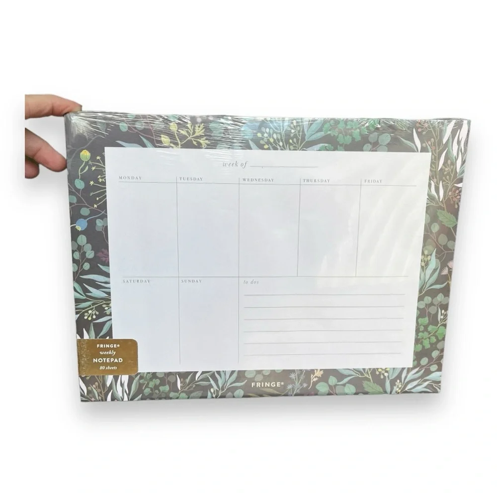 Fringe Studio Undated Weekly Desk Planner in Retired Eucalyptus Botanical Print
